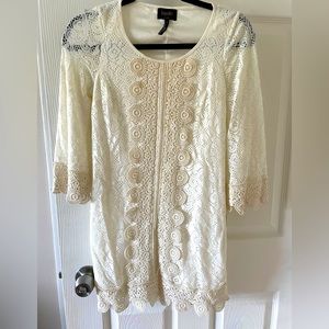 Laundry by Shelli Segal Cream Lace Dress